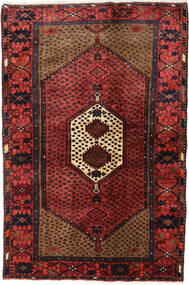  Persian Hamadan Rug 131X194 Dark Red/Red (Wool, Persia/Iran)