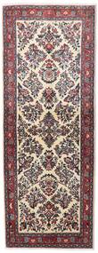 78X209 絨毯 サルーク オリエンタル 廊下 カーペット レッド/ベージュ (ウール, ペルシャ/イラン) Carpetvista