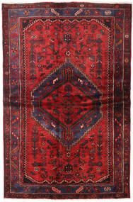  Persischer Hamadan Teppich 131X198 Dunkelrot/Rot (Wolle, Persien/Iran)