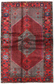  Persischer Hamadan Teppich 134X213 Rot/Grau (Wolle, Persien/Iran)