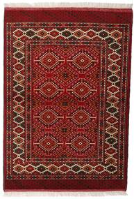 Turkaman Tæppe 107X150 Mørkerød/Rød Uld, Persien/Iran Carpetvista