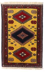  Orientalisk Yalameh Matta 70X105 Mörkröd/Orange Ull, Persien/Iran Carpetvista
