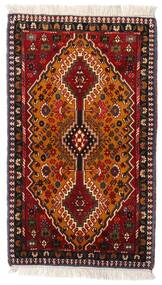 Alfombra Oriental Yalameh 63X107 Rojo Oscuro/Naranja (Lana, Persia/Irán)