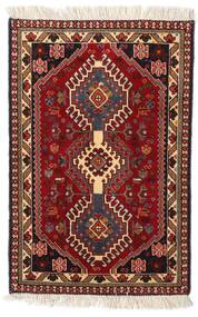 61X92 Yalameh Matta Orientalisk Mörkröd/Röd (Ull, Persien/Iran) Carpetvista