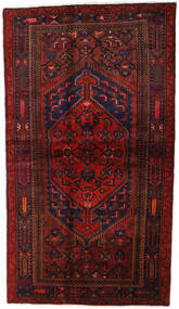 絨毯 ハマダン 132X228 ダークレッド/レッド (ウール, ペルシャ/イラン)