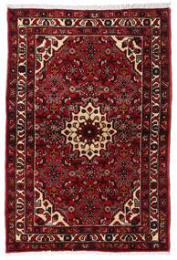 絨毯 ホセイナバード 98X144 ダークレッド/レッド (ウール, ペルシャ/イラン)