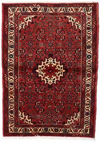 Hosseinabad Teppe 102X142 Mørk Rød/Rød Ull, Persia/Iran Carpetvista