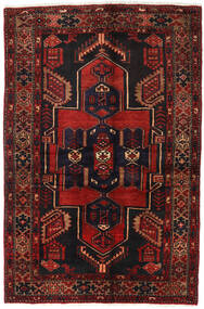  131X200 Hamadan Matot Matto Tummanpunainen/Punainen Persia/Iran Carpetvista
