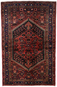 絨毯 ハマダン 135X203 ダークレッド/レッド (ウール, ペルシャ/イラン)