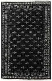 199X312 Pakistan Bokhara 2Ply Rug Oriental Black/Dark Grey (Wool, Pakistan) Carpetvista