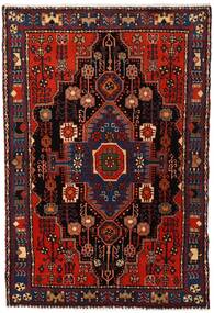 絨毯 ペルシャ ナハバンド 103X153 ダークレッド/茶色 (ウール, ペルシャ/イラン)
