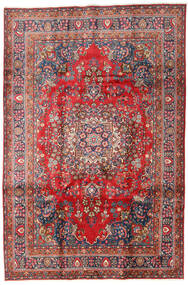  Persischer Maschad Teppich 196X294 Rot/Grau (Wolle, Persien/Iran)