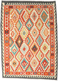 179X245 Kelim Afghan Old Style Matta Orientalisk Beige/Röd (Ull, Afghanistan) Carpetvista