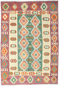 175X250 Tapis Kilim Afghan Old Style D'orient Rouge/Vert (Laine, Afghanistan) Carpetvista