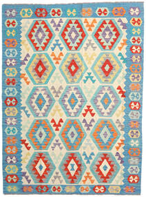 絨毯 キリム アフガン オールド スタイル 148X199 ブルー/ベージュ (ウール, アフガニスタン)