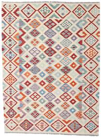絨毯 オリエンタル キリム アフガン オールド スタイル 174X235 ベージュ/レッド (ウール, アフガニスタン)