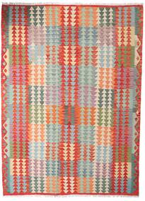 177X242 絨毯 オリエンタル キリム アフガン オールド スタイル グレー/レッド (ウール, アフガニスタン) Carpetvista