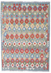  Kilim Afghan Old Style Rug 173X245 Wool Grey/Red Carpetvista