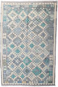 絨毯 オリエンタル キリム アフガン オールド スタイル 197X293 グレー/ベージュ (ウール, アフガニスタン)