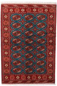  Turkaman Tappeto 132X195 Persiano Di Lana Rosso/Rosso Scuro Piccolo Carpetvista