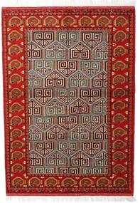 136X194 Χαλι Ανατολής Turkaman Καφέ/Κόκκινα (Μαλλί, Περσικά/Ιρανικά) Carpetvista