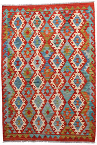  128X185 Lite Kelim Afghan Old Style Teppe Ull, Carpetvista