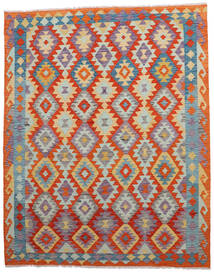  Kilim Afghan Old Style Tappeto 155X194 Di Lana Beige/Grigio Piccolo Carpetvista