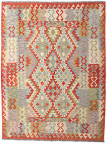 153X200 Kelim Afghan Old Style Tæppe Orientalsk Beige/Rød (Uld, Afghanistan) Carpetvista