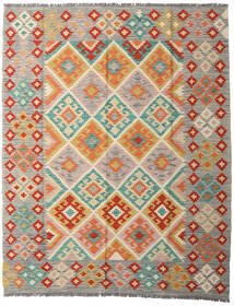 158X199 Kelim Afghan Old Style Vloerkleed Oosters Beige/Oranje (Wol, Afghanistan) Carpetvista