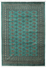 189X272 絨毯 オリエンタル パキスタン ブハラ 2Ply グリーン/ターコイズ (ウール, パキスタン) Carpetvista