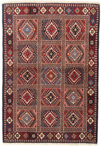 絨毯 オリエンタル ヤラメー 99X146 レッド/ダークレッド (ウール, ペルシャ/イラン)