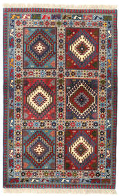  Persischer Yalameh Teppich 82X130 Rot/Dunkelrot Carpetvista
