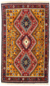 82X140 Yalameh Vloerkleed Oosters Rood/Donkerrood (Wol, Perzië/Iran) Carpetvista
