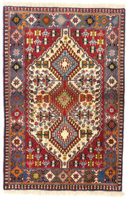  Orientalischer Yalameh Teppich 83X128 Rot/Dunkelrot Wolle, Persien/Iran Carpetvista