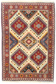 85X126 Yalameh Teppich Orientalischer Rot/Beige (Wolle, Persien/Iran) Carpetvista