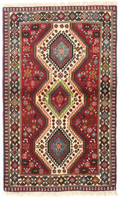 83X138 Yalameh Teppich Orientalischer Braun/Rot (Wolle, Persien/Iran) Carpetvista