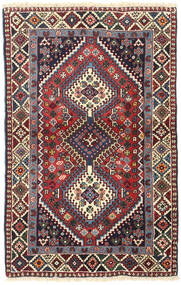  Orientalisk Yalameh Matta 82X130 Röd/Beige Ull, Persien/Iran Carpetvista