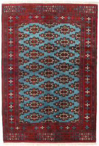 133X190 Turkaman Rug Oriental Dark Red/Red (Wool, Persia/Iran) Carpetvista