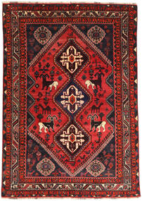  Orientalisk Ghashghai Matta 195X277 Mörkröd/Röd Ull, Persien/Iran Carpetvista