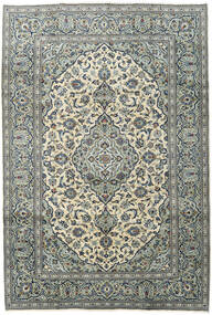  Oriental Keshan Rug 196X290 Grey/Dark Grey Wool, Persia/Iran Carpetvista