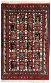 106X163 Tappeto Turkaman Orientale Rosso Scuro/Rosso (Lana, Persia/Iran) Carpetvista