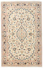 98X158 絨毯 オリエンタル カシャン ベージュ/ダークグレー (ウール, ペルシャ/イラン) Carpetvista