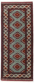  Persischer Turkaman Teppich 81X196 Läufer Dunkelrot/Grau (Wolle, Persien/Iran)
