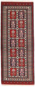Koberec Perský Turkaman 80X195 Běhoun Tmavě Červená/Červená (Vlna, Persie/Írán)