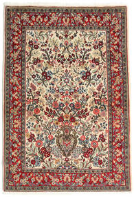  Qum Kork/Silk Rug 110X158 Persian Wool Beige/Red Small Carpetvista