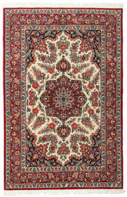 117X179 Qum Kork/Silk Rug Oriental Red/Brown ( Persia/Iran) Carpetvista