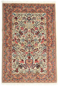  Persian Qum Kork/Silk Rug 108X157 Brown/Beige Carpetvista