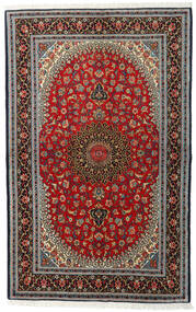 Alfombra Ghom Kork/De Seda 138X217 Rojo/Marrón (Lana, Persia/Irán)