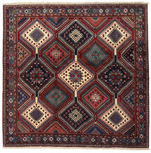  Yalameh Rug 200X203 Persian Wool Dark Red/Red Carpetvista