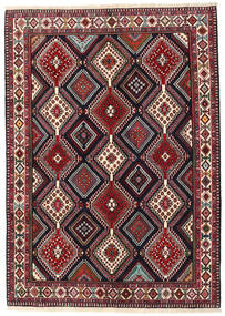  Orientalisk Yalameh Matta 173X243 Mörkröd/Röd Ull, Persien/Iran Carpetvista
